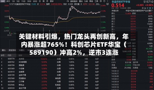 关键材料引爆，热门龙头再创新高，年内暴涨超765%！科创芯片ETF华宝（589190）冲高2%	，逆市3连涨-第3张图片